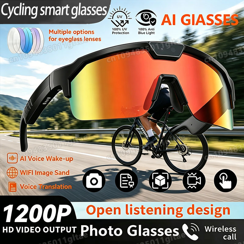 Esports Gaming Video - Lunettes intelligentes avec caméra Bluetooth, enregistrement
