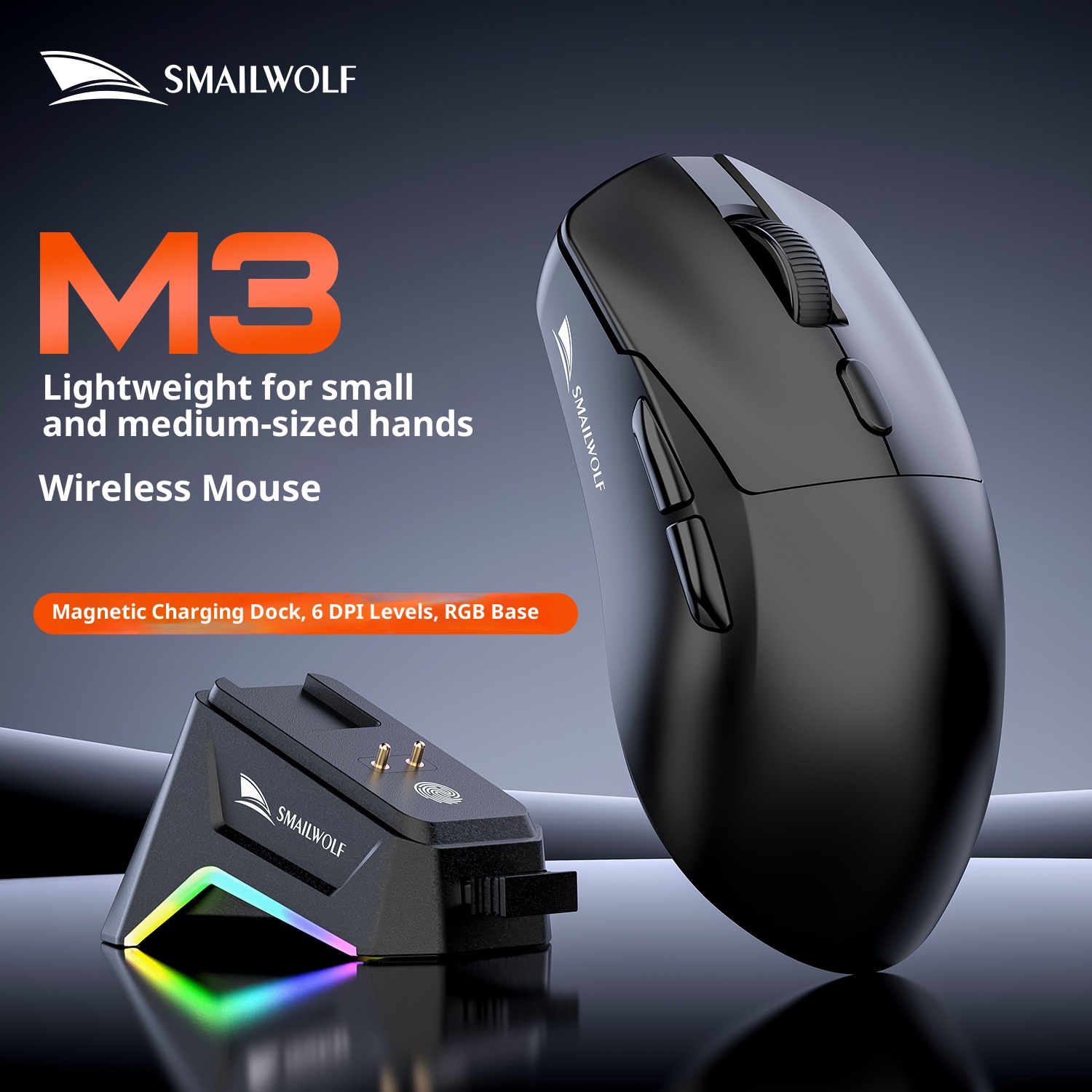 Esports Gaming Mouse Wireless - SMAILWOLF M3 PRO Souris sans fil