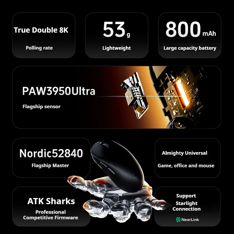 ATK Dragonfly A9 souris de jeu - Esports Gaming Mouse Wireless avis et prix