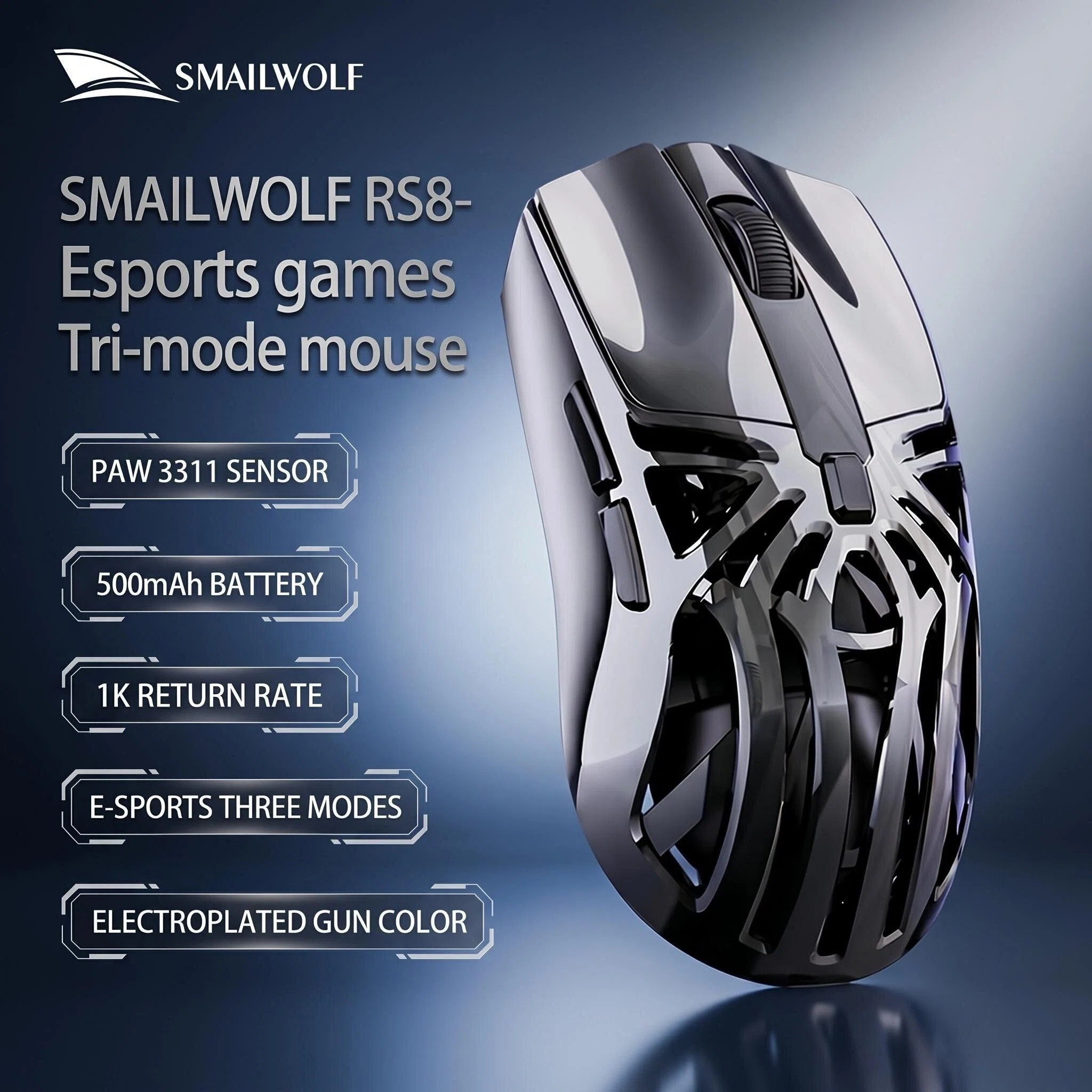 SMAILWOLF RS8 Souris sans fil  - Esports Gaming Mouse Wireless avis et prix